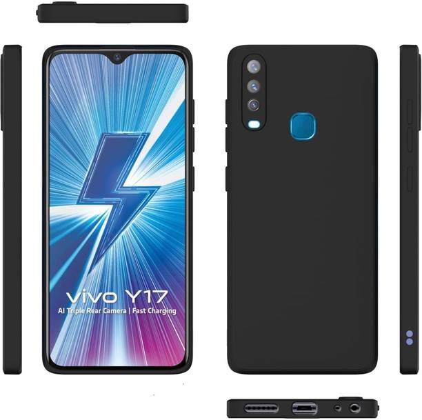 Fastship Back Cover for Vivo 1902 /Vivo_Y17 / Y12 / Y15 | Liquid Rubber Candy TPU Back Cover Inside Cloth