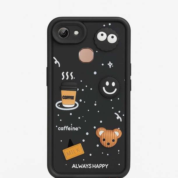 Coverage Back Cover for Vivo 1803 / Vivo_Y81 | Smile Taddy |3D Ball Bear |Milk cake |Coffee Case