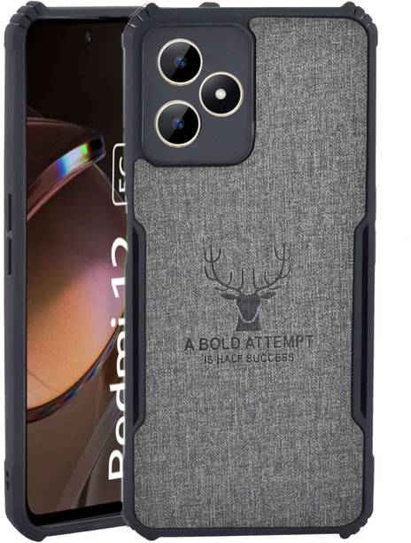 Spicesun Back Cover for Redmi 12 5G / MI Redmi 12 5G / Vegan PU Leather / Corner Four Side Edges