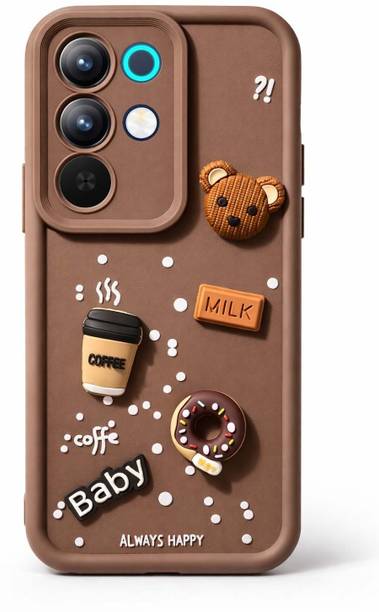 Fastship Back Cover for Realme RMX5250 / 15x / C85 5G | Taddy |3D Ball Bear |Milk cake |Coffee Case