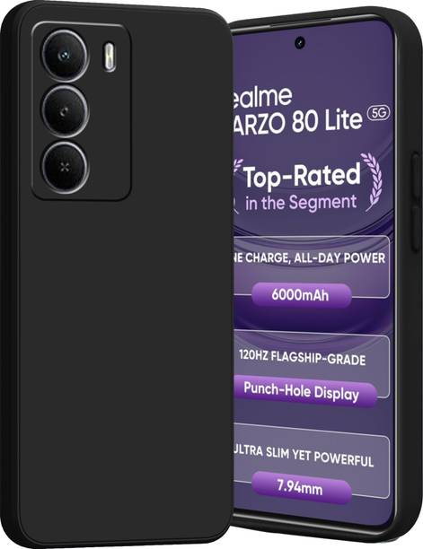 Ascensify Back Cover for Realme Narzo 80 Lite 5G Soft Silicone Shockproof, Flexible, Slim & Protective Case