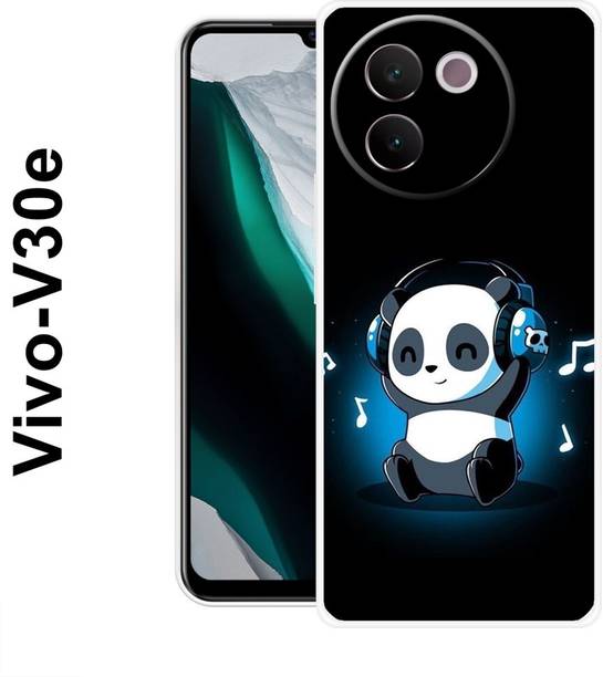 MOBIFLY Back Cover for Vivo V30e 5G, Music, Cute, Baby, Panda, Funky, 536