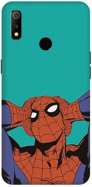 DIKRO Back Cover for realme 3i, RMX1827, SPIDER, MAN, MARVEL, SUPER, HERO