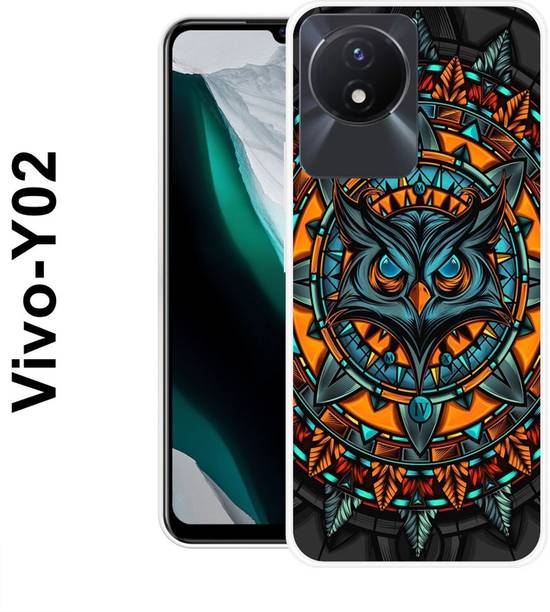 MOBIFLY Back Cover for Vivo Y02, Owl, Ullu, Funky, Trending, Animal, 11