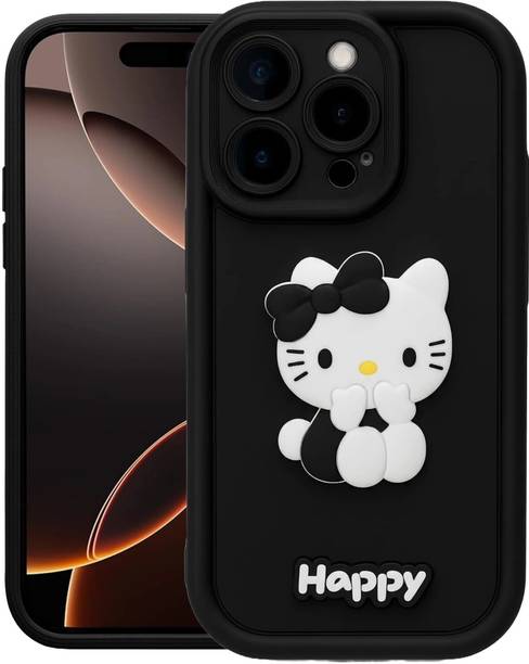 rahul Back Cover for Apple iPhone 12 Pro Max | Happy Kitty 3D Cute Cartoon Girlish