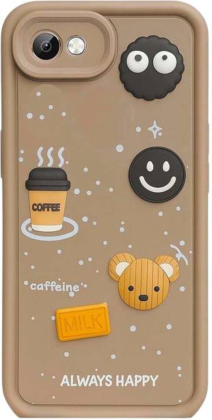 Coverage Back Cover for Vivo 1812 / Vivo_Y81i | Smile Taddy |3D Ball Bear |Milk cake |Coffee Case
