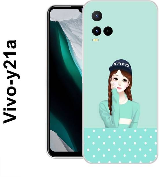 MASURA Back Cover for Vivo Y21A, Anime, Cute, Girl, Funky, Lovely, 157
