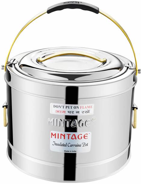 मिंटेज Stainless Steel Hot Pot 20 Liters | Serving Pot for Better Serve कुक एंड सर्व कैसरोल