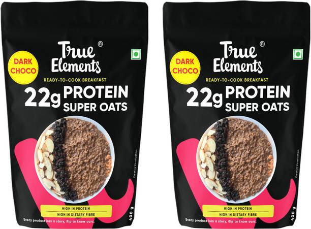 True Elements Super Protein Oats, 22g Pure Protein, Plant Based Pouch