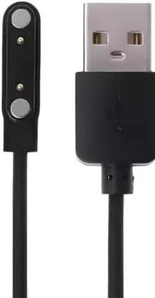 NIJ Magnetic Charging Cable 1 m Magnetic Charging Cable 1 m Fire Boltt Watch Charger For Fireboltt 360 Pro/Fireboltt Talk Pro Bsw038/Noisefit Force Smart Watch 2 Pin Usb Fast Charger Magnetic Charging Cable Adapter