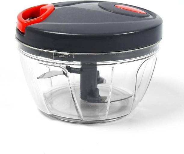 octane 3 Stainless Steel Blade, Powerful Mini Handy Quick 450 ml (GRAY) Vegetable & Fruit Chopper