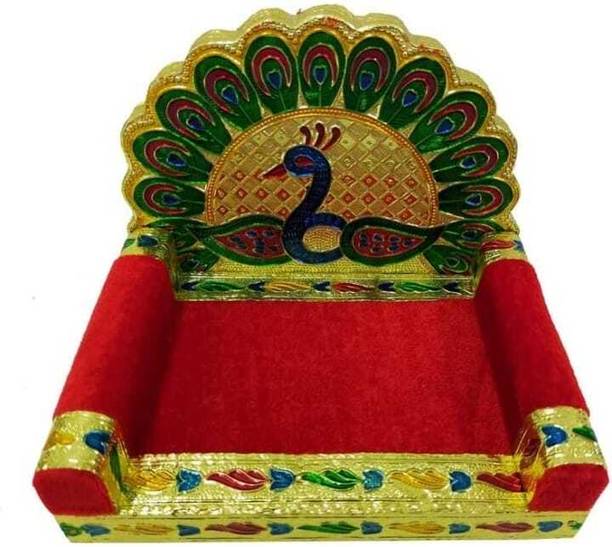 MAMTA COLLECTION SINGHASAN Silk All Purpose Chowki