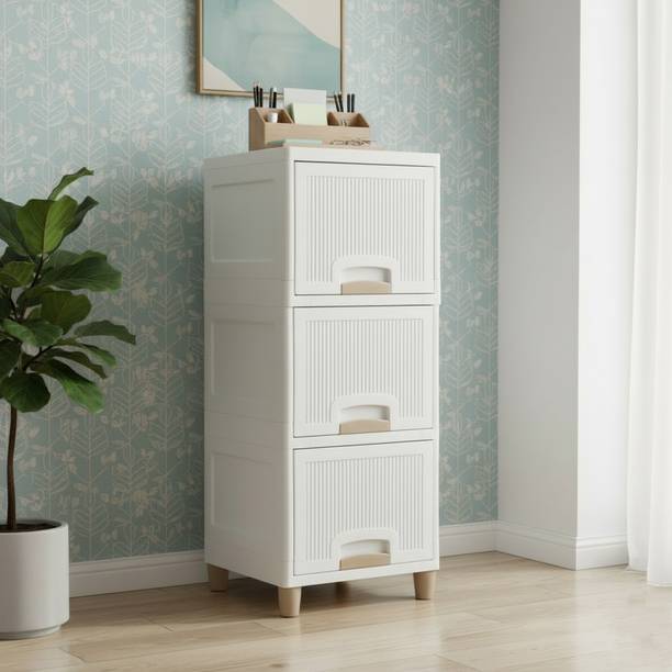 MAXTID Layer White component Plastic Modular Drawer for Office, Hospital, school Plastic Cupboard