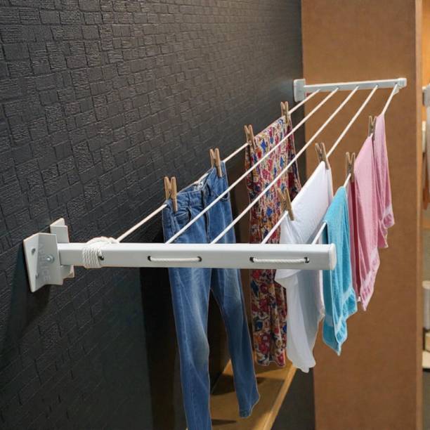 RALVO Steel Wall Cloth Dryer Stand With 40-50 feet rope / 150 kg load capacity Best cloth dryer stand 5 tier hgr//1