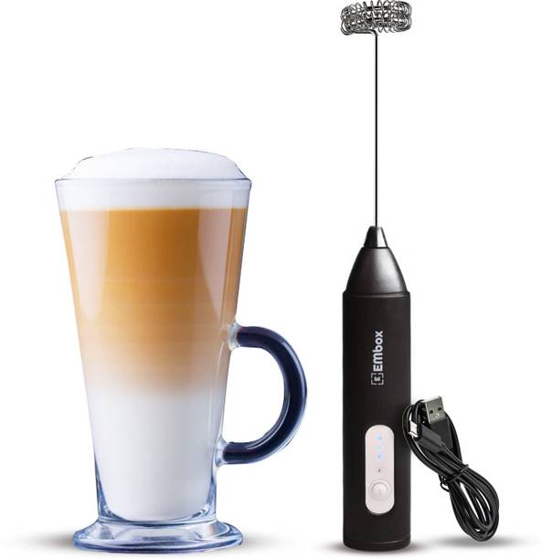 EMBox Milk Frother Handheld USB, Rechargeable Electric Egg Beater Coffee Maker