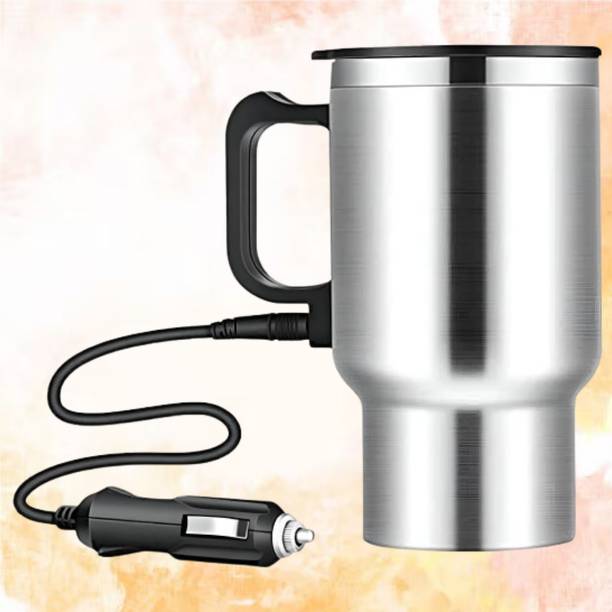SHOPARIO Portable Stainless Travel Mug with Electric Heating System 12 Cups Coffee Maker