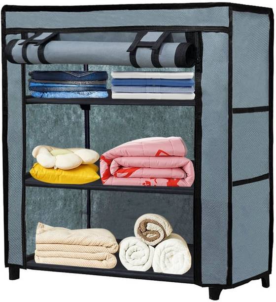 BHIMADA Small Cloths Wardrobe Carbon Steel Collapsible Wardrobe