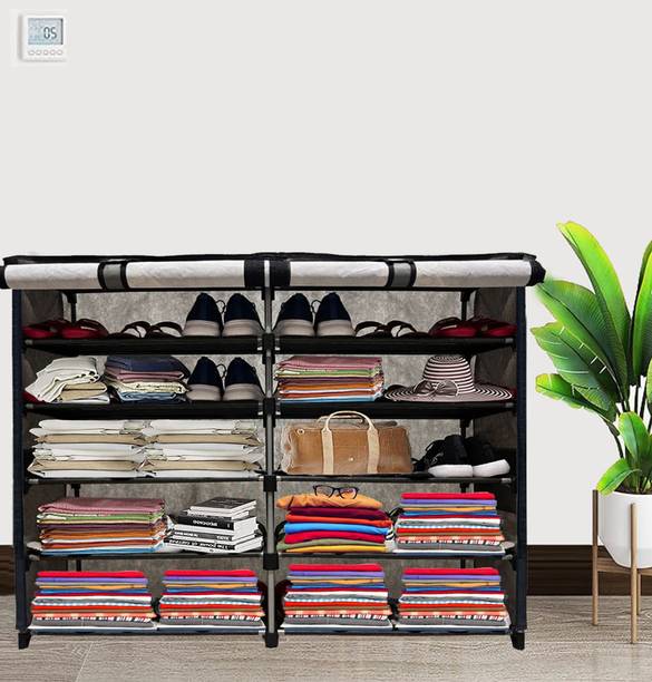 RAXON WORLD Book Case Carbon Steel Collapsible Wardrobe