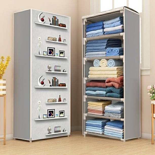 CMerchants CMerchants Books Print Grey PP Collapsible Wardrobe