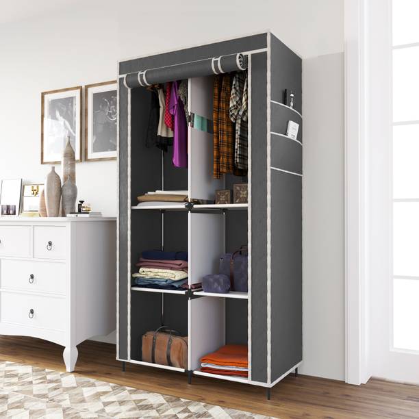 HUENISH Collapsible Wardrobe for Clothes PP Collapsible Wardrobe