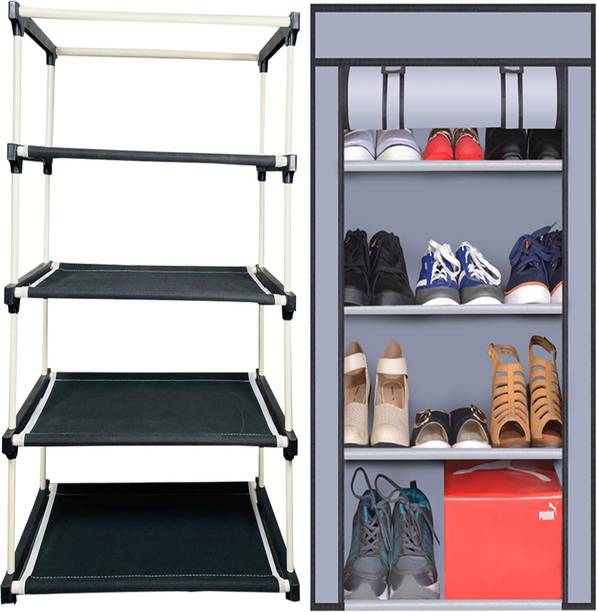 QUARCK 4 Layer Shoe Rack Home Storage Multipurpose and Organizer Plastic Shoe Rack
