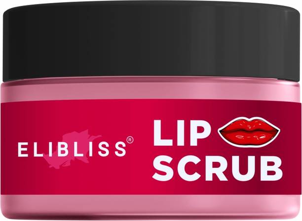 ELIBLISS Strawberry Lip Exfoliating Scrub for Dark, Dry & Chapped Lips Scrub