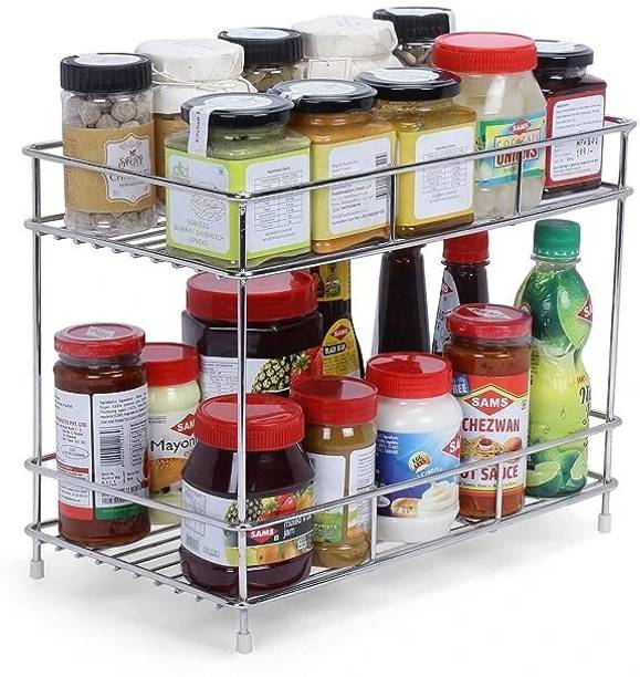 riprap Utensil Kitchen Rack Steel Stainless Steel 3-Tier Countertop Storage Rack For Corners