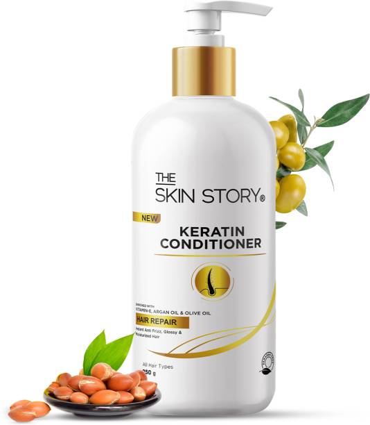 The Skin Story Keratin Smooth Conditioner For Dry Frizzy Hair, Soft Silky Shine, Damage Repair