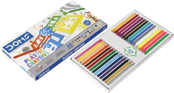 DOMS Plastic Crayons 28 Shades CB