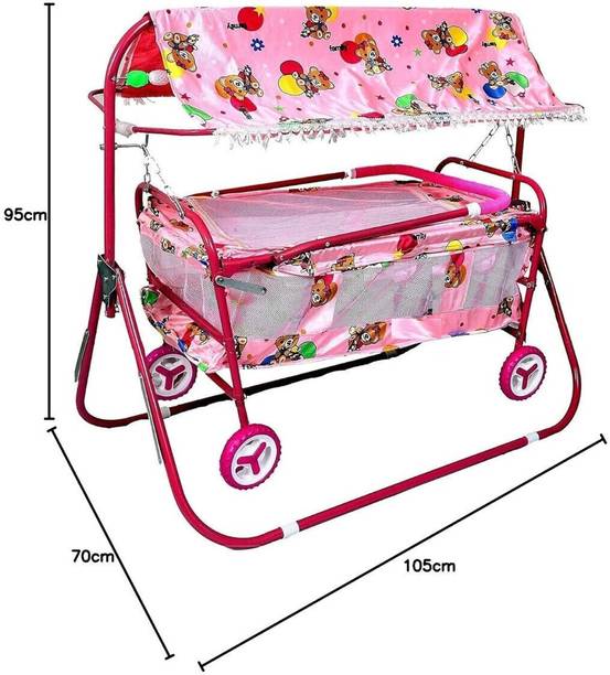 CHUNKY'S High Demand Baby Cradle with Swing & Mosquito Net, 0-8 Months