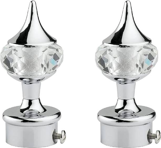 AVLEN Silver Rod Rail Bracket, Curtain Knobs, Tassels, Curtain Rods Metal