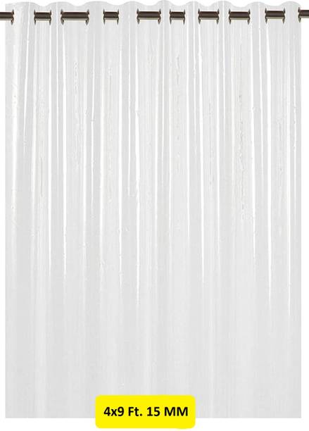 Eoxtice 274 cm (9 ft) Door PVC Transparent Curtain Single Curtain