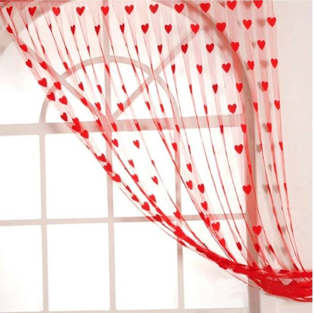 NIKITA ENTERPRISE 213 cm (7 ft) Polyester Semi Transparent Door Curtain Single Curtain