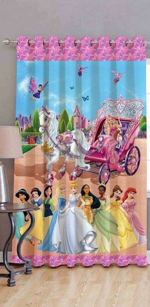 turevlaues stores 212 cm (7 ft) Door Polyester Semi Transparent Curtain Single Curtain