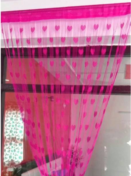 NIKITA ENTERPRISE 213 cm (7 ft) Polyester Semi Transparent Door Curtain Single Curtain