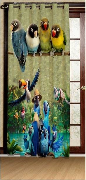 Wallcrazys 152 cm (5 ft) Window Polyester Room Darkening Curtain Single Curtain