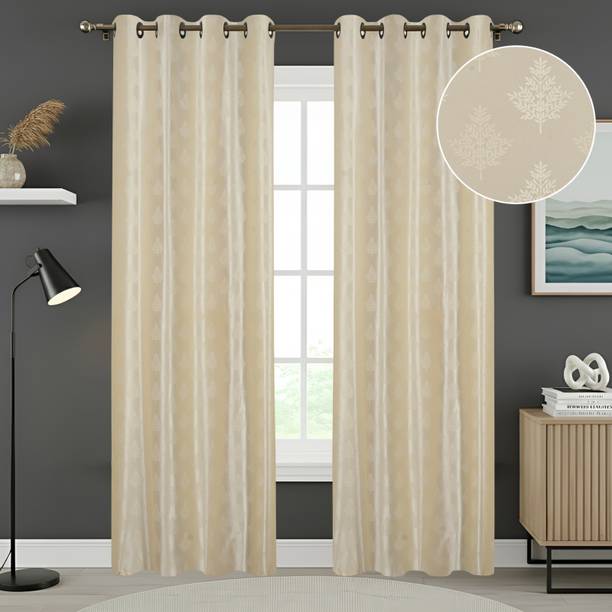 zentrix 213.36 cm (7 ft) Door Polyester Blackout Curtain Single Curtain
