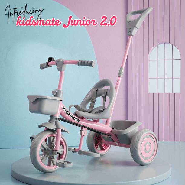 Kidsmate Junior 2.0 Kids Tricycle With Parental Control, Storage Basket, 10 T (inch) Road Cycle