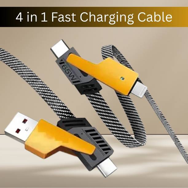 FRONY 4-in-1 Cable 1 m 4 IN 1 Fast Charging Cable, Multi Functional Charging Cable For All DeviceRV264