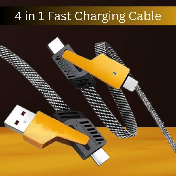 FRONY 4-in-1 Cable 1 m 4 IN 1 Fast Charging Cable, Multi Functional Charging Cable For All DeviceRZ57