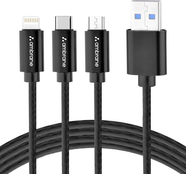 Ambrane USB Type C Cable 3 A 1.25 m Trio-11