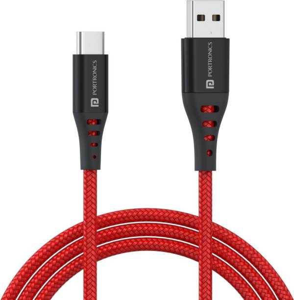 Portronics USB Type C Cable 6.5 A 1 m Konnect Dash 2 65W Super VOOC Flash Charge