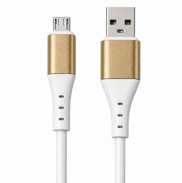 Sulania Micro USB Cable 2.4 A 1 m PVC 2.4A Stylish Micro USB Charging Cable Golden