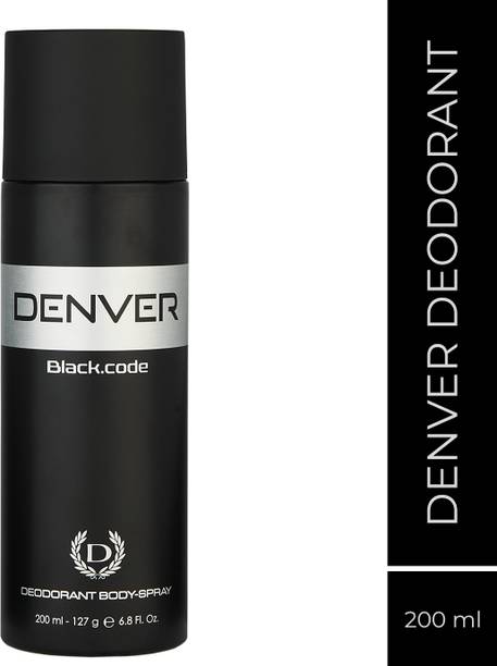 DENVER Black Code Deo Long Lasting Deodorant Spray  -  For Men
