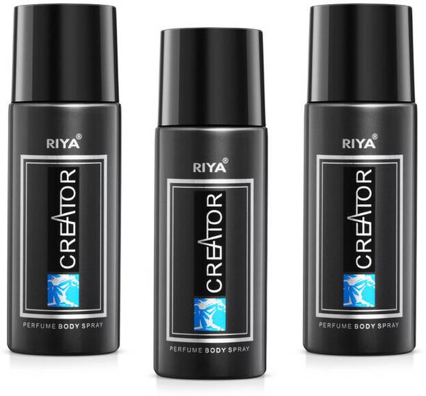 RIYA Creator Body Spray Deodorant For Man 150 Ml Each Pack Of 3 Deodorant Spray  -  For Men