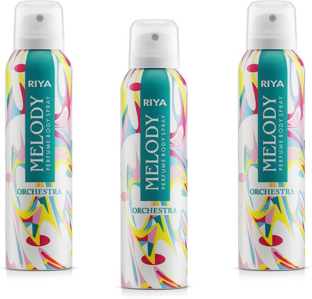 रिया Melody Orchestra Body Spray Deodorant For Unisex Pack Of 3 150 Ml Each  -  पुरुषों और महिलाओं के लिए