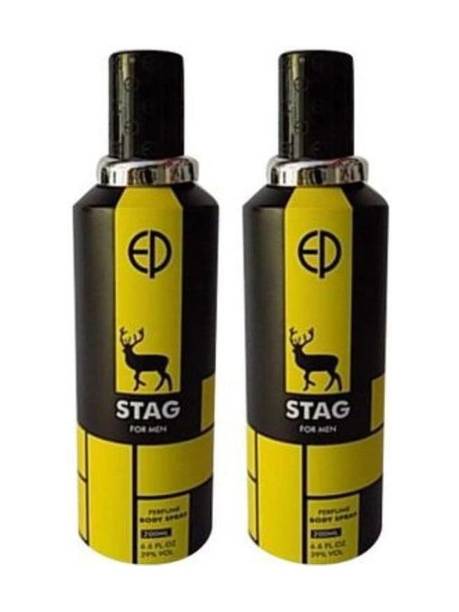 ESTIARA STAG PERFUME BODY SPRAY FOR MEN 200 ML(1+1) Deodorant Spray - For Men