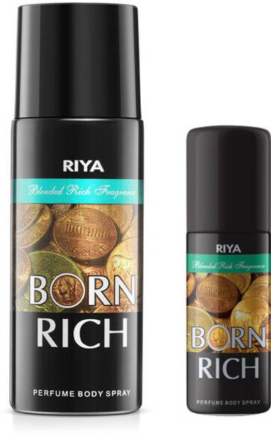 RIYA Born Rich Deodorant For Unisex 150 ML With 40 ML Born Rich Deodorant Deodorant Spray  -  For Men & Women
