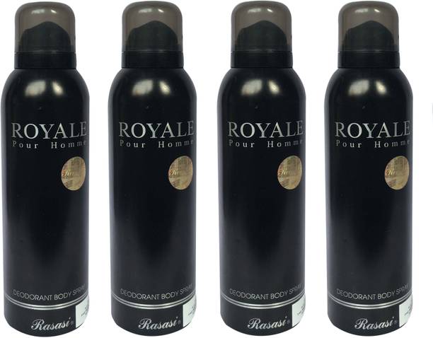 RASASI Royale Pour Homme (Pack of 4) Deodorant Spray  -  For Men