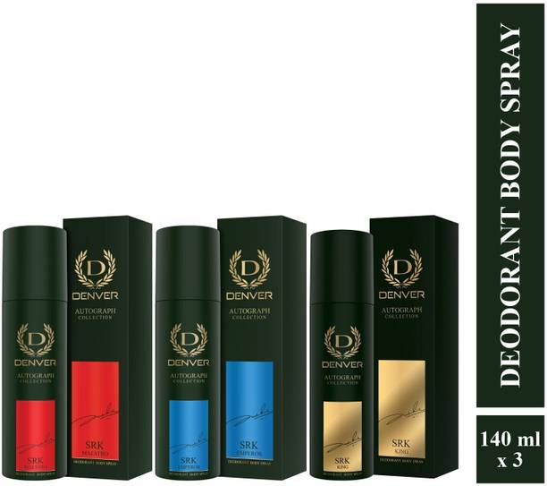 DENVER SRK King, Emperor & Maestro Autograph Collection Combo Deodorant Spray  -  For Men